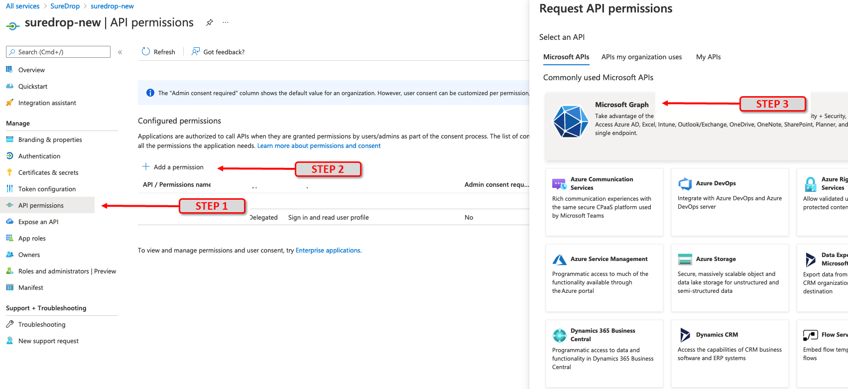 API permissions