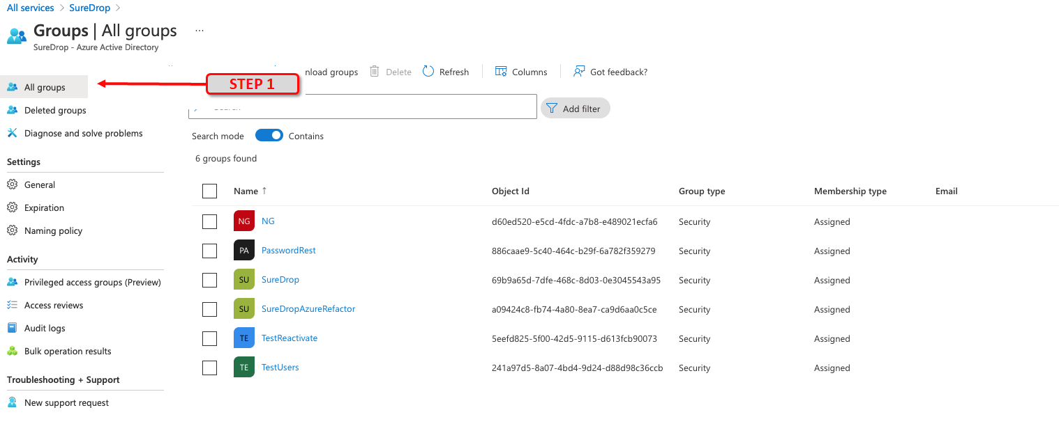 Azure Groups